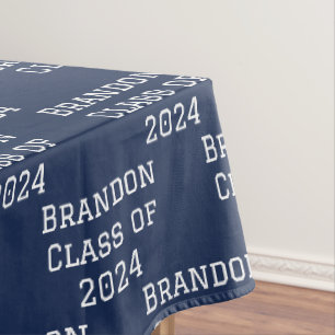 Abschlussklasse 2024 Navy Blau Absolvent Abschluss Tischdecke