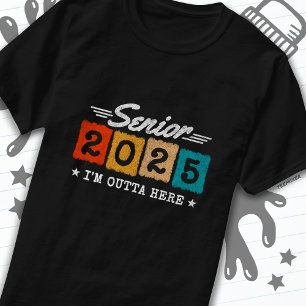 Abschlussklasse 2025 Abitur Retro Vintage Abiturie T-Shirt