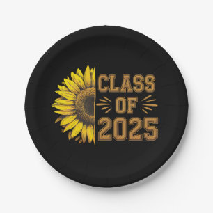 Abschlussklasse 2025 Absolvent Sonnenblume Abschlu Pappteller