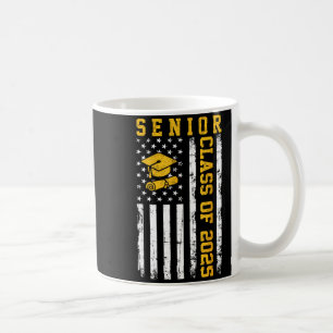 Abschlussklasse 2025 American Flag High School Kaffeetasse