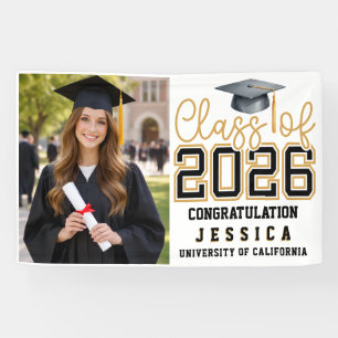 Abschlussklasse 2025 Personalisierte Abschlussfeie Banner
