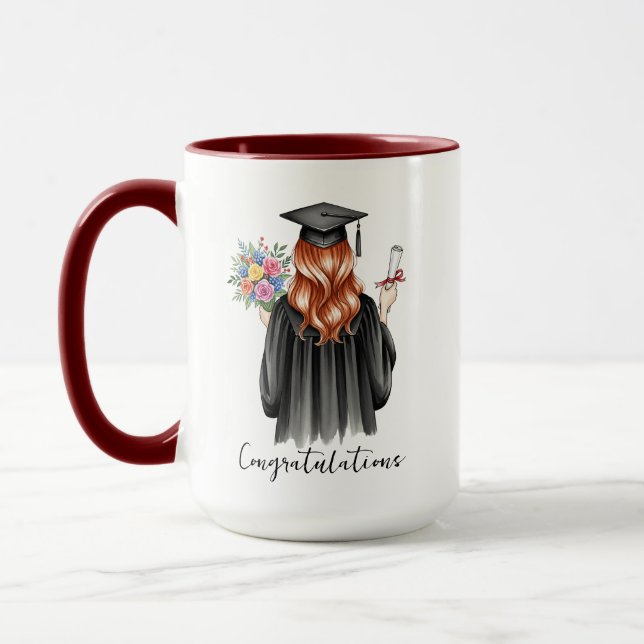 Abschlussklasse 2025 Personalisierter Abschluss Tasse (Links)