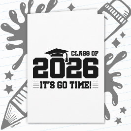 Abschlussklasse 2026 Abitur Es ist Zeit für lustig Karte