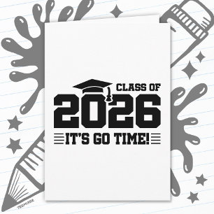 Abschlussklasse 2026 Abitur Es ist Zeit für lustig Karte