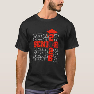 Abschlussklasse 2026 Abschluss 2026 Roter Baseball T-Shirt