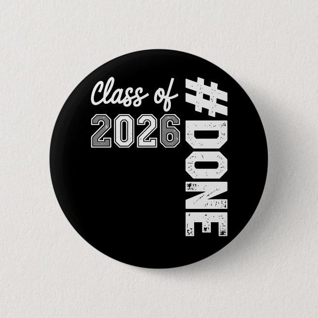 Abschlussklasse 2026 Abschluss 26 Stolzer Absolven Button (Vorderseite)