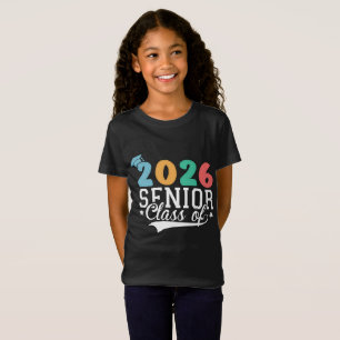 Abschlussklasse 2026 Abschluss Hut Bunt Retro T-Shirt
