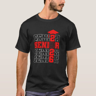 Abschlussklasse 2026 Abschluss Roter Volleyball Pl T-Shirt
