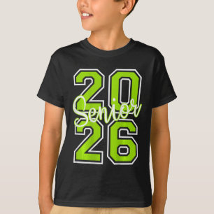 Abschlussklasse 2026 Abschluss Varsity Limettengrü T-Shirt