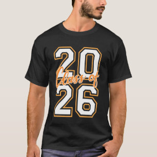 Abschlussklasse 2026 Abschluss Weiß und Orange Ges T-Shirt