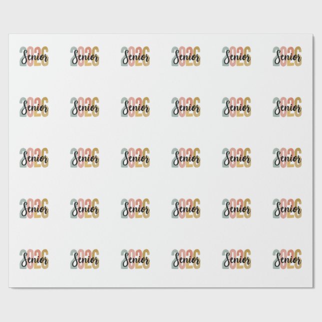 Abschlussklasse 2026 Abschlussgeschenk 2026 Geschenkpapier (Flach)