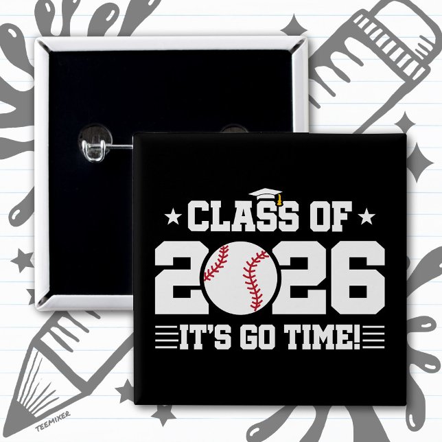 Abschlussklasse 2026 Baseball-Abschluss Es ist sow Button (Von Creator hochgeladen)
