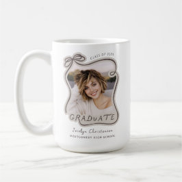 Abschlussklasse 2026 Benutzerdefiniertes Bogenfoto Kaffeetasse