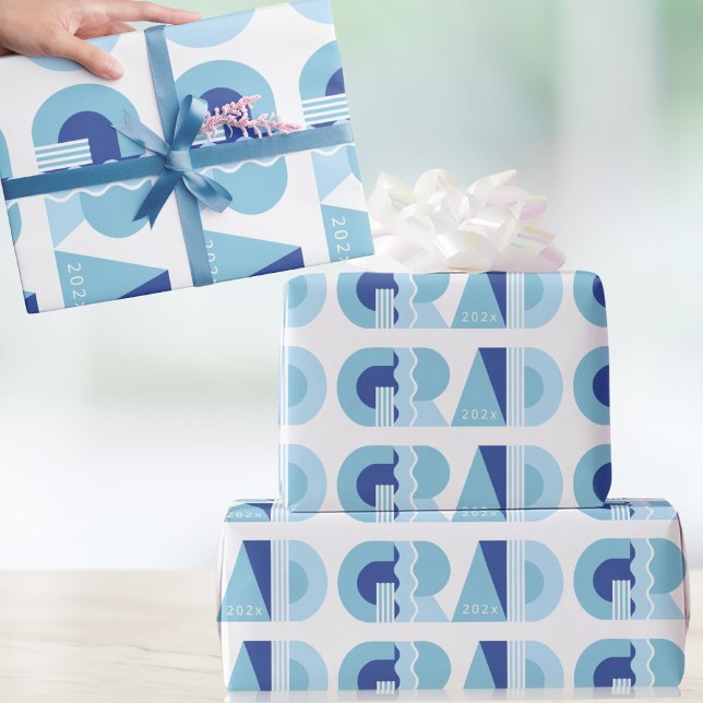 Abschlussklasse 2026 blaues Geschenkpapier (Von Creator hochgeladen)