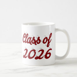 Abschlussklasse 2026 burgunder Schrift Graduation  Kaffeetasse