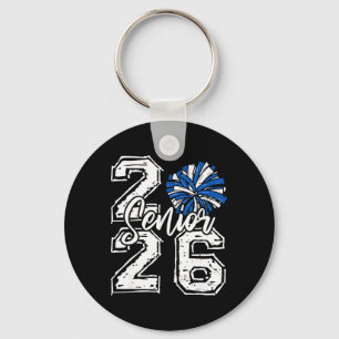 Abschlussklasse 2026 Cheer Senior 2026 Blaues Pom- Schlüsselanhänger