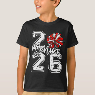 Abschlussklasse 2026 Cheer Senior 2026 Roter Pom P T-Shirt
