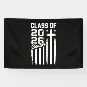 Abschlussklasse 2026 Christlich Jesus Amerikanisch Banner