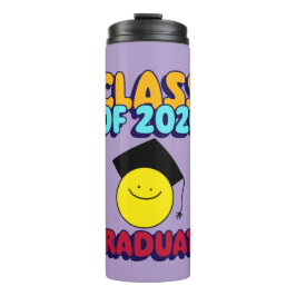 Abschlussklasse 2026 Fröhliches Gesicht Individuel Thermosbecher