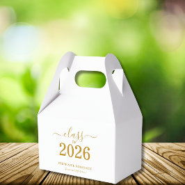 Abschlussklasse 2026 Gold Schrift Graduation   Geschenkschachtel