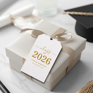 Abschlussklasse 2026 Gold Schrift Graduierung Geschenkanhänger