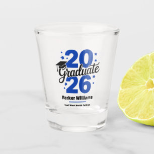 Abschlussklasse 2026 Graduiertenmütze   Graduierte Schnapsglas