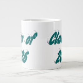 Abschlussklasse 2026 grüne Typografie Abschluss Jumbo-Tasse