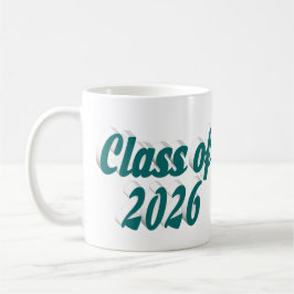 Abschlussklasse 2026 grüner Text Abschluss Kaffeetasse