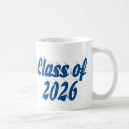Abschlussklasse 2026 in blauem Text Abschluss Kaffeetasse