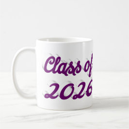 Abschlussklasse 2026 lila Schrift Graduation Kaffeetasse