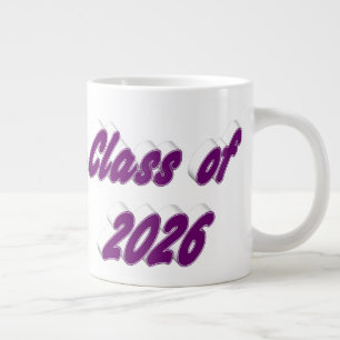 Abschlussklasse 2026 lila Schriftart Absolventen Jumbo-Tasse