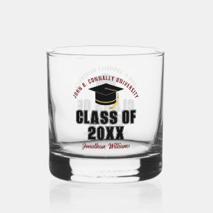 Abschlussklasse 2026 Maroon Abschluss benutzerdefi Whiskyglas