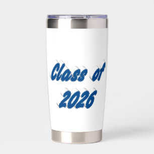 Abschlussklasse 2026 Meerblau-Typografie-Abschluss Thermobecher