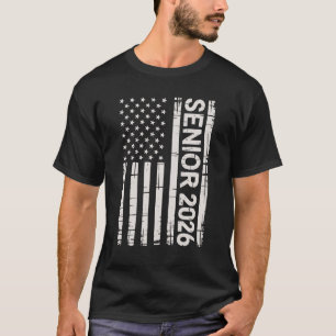 Abschlussklasse 2026 Patriotisch Amerikanisch USA- T-Shirt