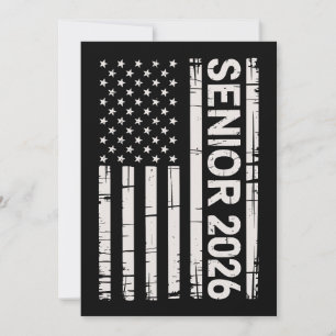 Abschlussklasse 2026 Patriotische amerikanische US Ankündigung