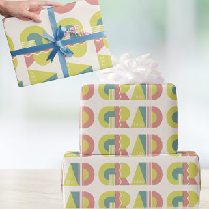 Abschlussklasse 2026 Retro-Geschenkpapier Geschenkpapier