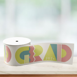 Abschlussklasse 2026 Retro-Grosgrainband Ripsband