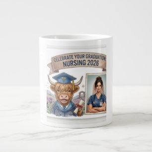 Abschlussklasse 2026 Schottischer Highland-Kuh-Nur Jumbo-Tasse