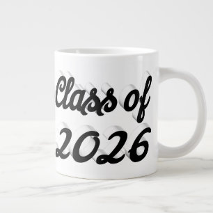 Abschlussklasse 2026 schwarze Schrift Abitur Jumbo-Tasse