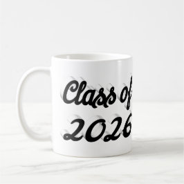 Abschlussklasse 2026 schwarze Schrift Abitur Kaffeetasse