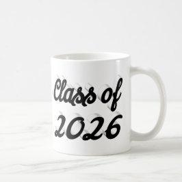 Abschlussklasse 2026 schwarze Schrift Abitur Kaffeetasse