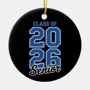 Abschlussklasse 2026 Senior Blau Abiturient Keramik Ornament