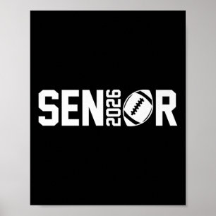 Abschlussklasse 2026 Senior-Fußballspieler Abschlu Poster
