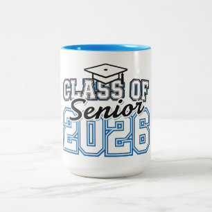 Abschlussklasse 2026 Senior Stolz-Typografie Zweifarbige Tasse