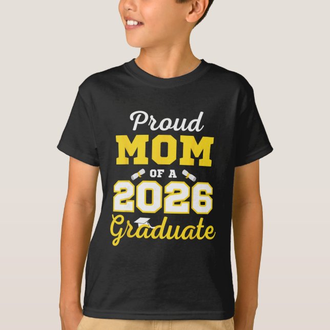 Abschlussklasse 2026 T-Shirt Stolz Mutter eines 20 (Vorderseite)