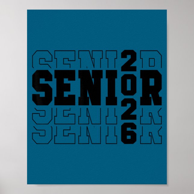 Abschlussklasse 2026 Varsity-Text Abschluss  Poster (Vorne)