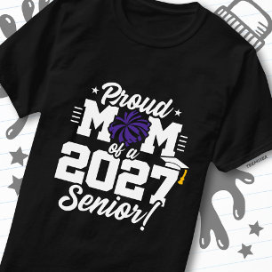 Abschlussklasse 2027 Abitur Cheer Stolz Mama T-Shirt