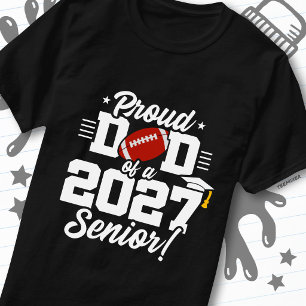 Abschlussklasse 2027 Abitur Fußball Stolz Papa T-Shirt