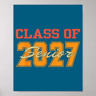 Abschlussklasse 2027 Abitur Senior Rücken Poster