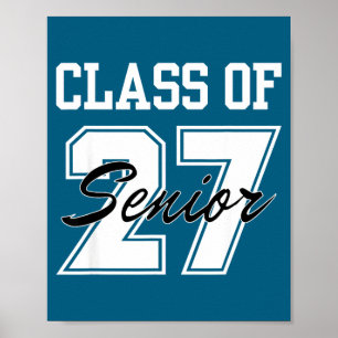 Abschlussklasse 2027 Abitur Senioren Rücken Poster